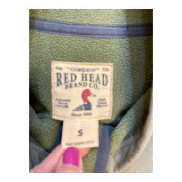 Men’s Red Head Brand Co. Full-Zip Green Fleeced Lined Light Jacket - Picture 3 of 4